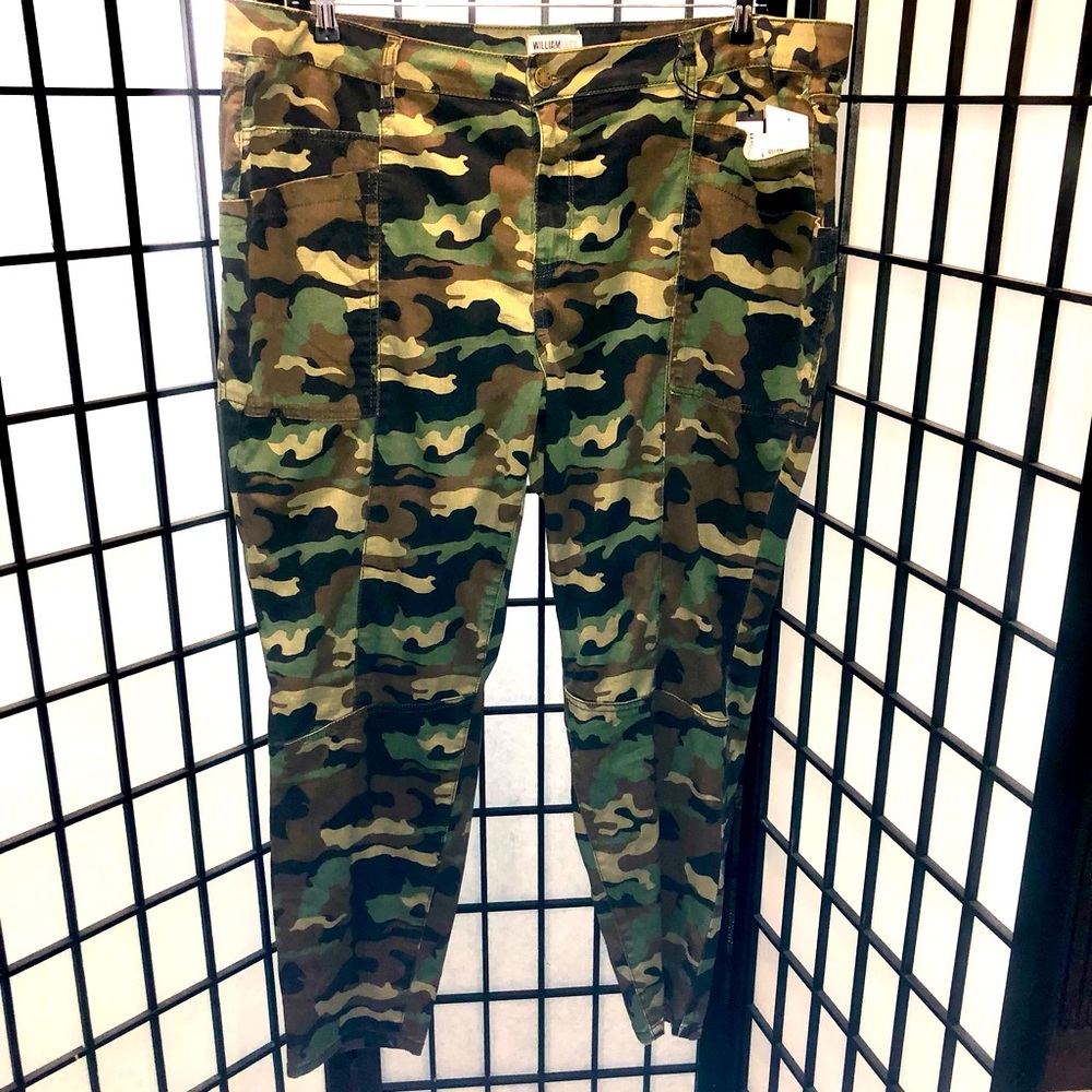 Camouflage Pants, little stretch.  New